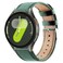 DEALELE Bands Compatible with Samsung Galaxy Watch 7 FE 66 classic 55 Pro 44 Classic 3 41mm Active 2 Huawei GT3 GT2 42mm 20mm Printed Leather Replacement Strap Dark green