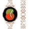 DEALELE Bands Compatible with Samsung Galaxy Watch 7 FE 66 Classic 55 Pro 44 ClassicHuawei GT3 GT2 42mm 20mm Bling Diamond Metal Replacement Strap for Women Men Rose gold