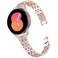DEALELE Bands Compatible with Samsung Galaxy Watch 7 FE 66 Classic 55 Pro 44 ClassicHuawei GT3 GT2 42mm 20mm Bling Diamond Metal Replacement Strap for Women Men Rose gold