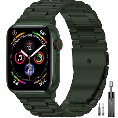 EPULY Stainless Steel Apple Watch Band 42mm49mm Compatible Adjustable Length Easy Installation Luxury Design