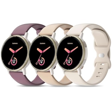 EverAct 3 Pack Silicone Bands Compatible with Garmin Vivoactive 5 Watch BandVivoactive 633 Music 20mm Soft Sport Strap Replacement for Venu Sq 2VenuVenu Sq Forerunner 55165245645 Small