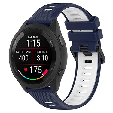 Hijiawee Fit for Garmin Forerunner 265S 255S Watch Bands 18mm Quick Release Durable Silicone Replacement Bands Wristbands Straps Bracelet Fit for Garmin Vivoactive 4SVivomove 3SVenu 2S Blue