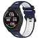Hijiawee Fit for Garmin Forerunner 265S 255S Watch Bands 18mm Quick Release Durable Silicone Replacement Bands Wristbands Straps Bracelet Fit for Garmin Vivoactive 4SVivomove 3SVenu 2S Blue