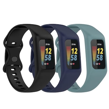 Gheper 3 Pack Soft Watchband Compatible with Fitbit Charge 65433SE Silicone Wristband Allround Protective Band Replacement Bracelet Strap