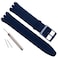 GREENOLIVE GreenOlive Ultrathin Replacement Waterproof Silicone Rubber Watch Strap Watch Band for Swatch Skin Series Navy Blue Retro