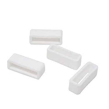 Honbay 4PCS 18mm Rubber Replacement Watch Band Strap Loops White