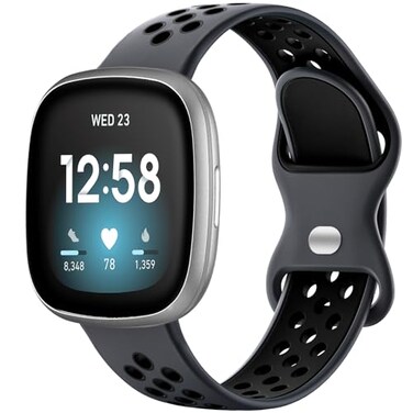 Maledan Sport Bands Compatible for Fitbit SenseSense 2Fitbit Versa 3Versa 4 Bands Men Women Breathable Waterproof Replacement Wristbands for Versa 3Versa 4 Smartwatch Large