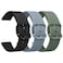 Meliya 3Pack Silicone Bands for TOZO S5S6S3 Smartwatch Bands Soft Silicone Sport Adjustable Replacement Straps for CMF Watch ProPro 2 Women Men BlackBlue GrayCactus