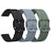 Meliya 3Pack Silicone Bands for TOZO S5S6S3 Smartwatch Bands Soft Silicone Sport Adjustable Replacement Straps for CMF Watch ProPro 2 Women Men BlackBlue GrayCactus