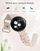 Minyee Floral Engraved Band Charms Compatible with Google Pixel Watch 43 41mm 21 Bands Women Cute Soft Silicone Flower Straps with Decorative Ring Loop for Pixel Watch 2 With Band Starlight
