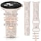 Minyee Floral Engraved Band Charms Compatible with Google Pixel Watch 43 41mm 21 Bands Women Cute Soft Silicone Flower Straps with Decorative Ring Loop for Pixel Watch 2 With Band Starlight