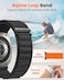 BlackPro Nylon Alpine Loop Band Compatible with Samsung Galaxy Watch Ultra 47mmSoft Braided Elastic Sport Strap for Samsung Watch 7 Ultra Men Black