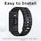 PONATTENO Replacement Band Compatible for Amazfit Helio Strap Soft Breathable Silicone Strap Waterproof Sport Watch band Durable Quick Release Magnetic Buckle Wristband Black