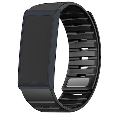 PONATTENO Replacement Band Compatible for Amazfit Helio Strap Soft Breathable Silicone Strap Waterproof Sport Watch band Durable Quick Release Magnetic Buckle Wristband Black