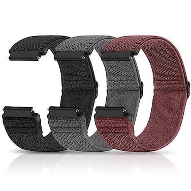 Relting Compatible with 16mm 18mm 19mm 20mm 22mm 24mm Watch Bands Quick Release Replacement WristbandAdjustable Stretchy Nylon Solo Loop Straps Fabric Braided Sport Elastic Bands for Men Women