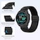 RosMank 20mm Quickfit Braided Watch Band Compatible with Garmin Fenix 8 AMOLED 43mm7S Pro7S6S Pro6S5S5S Plus Nylon Woven Replacement Strap for Approach S70 42mmInstinct 2SDescent Mk3s Black