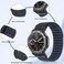RosMank Wavy Nylon Watch Band Compatible with Amazfit TRex 3 Soft Sport Replacement Strap for Amazfit TRex 3 Blue