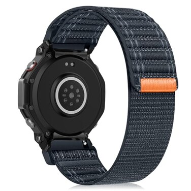 RosMank Wavy Nylon Watch Band Compatible with Amazfit TRex 3 Soft Sport Replacement Strap for Amazfit TRex 3 Blue