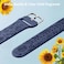 SNBLK Galaxy Watch 5 Band 40mm44mm Soft Silicone Flower Design Navy Blue