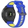 TopPerfekt Band Compatible with Garmin Forerunner 965 Soft Silicone Replacement Watch Band Strap for 965 Smart Watch for Women Men Blue Yellow