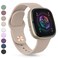 Vanjua Band Compatible with Fitbit Sense 2 Sense Bands Fitbit Versa 4 Versa 3 Bands Women Men Soft Silicone Replacement Strap for Fitbit Sense 2 Versa 4 Smart Watch Stone Small