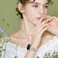 ORATYFAN Wildflower Engraved Bands Compatible with Samsung Galaxy Watch 7 FE 6 4 5 Band 40mm 44mm Galaxy Active 2 20mm Soft Silicone Replacement Strap with Cute Decorative Charms Rings Accessories for