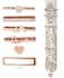 ORATYFAN Wildflower Engraved Bands Compatible with Samsung Galaxy Watch 7 FE 6 4 5 Band 40mm 44mm Galaxy Active 2 20mm Soft Silicone Replacement Strap with Cute Decorative Charms Rings Accessories for