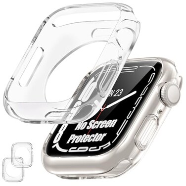 Goton 2 Pack Bumper Case for Apple Watch 40mm No Screen Protector Slim Soft Shockproof Case Cover Bumper Protector Accessories for iWatch SE 3SE 2SE Series 654 40mm ClearClear