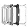 NTidea 3 Pack Screen Protector Cases Compatible with Amazfit GTS 2 MiniBip U ProBip SBip Lite Watch Soft Color TPU Shockproof Cover Slim Guard Thin Bumper Shell Protector Clear Black Silver