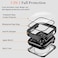Amizee 2 in 1 Case 2Pack Compatible with Apple Watch Series 9 Series 8 Series 7 45mm with Builtin Screen Protector Straight Edge Hard PC Full Body Protective Cover for iWatch 45mm Black