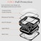 Amizee 2 in 1 Case 2Pack Compatible with Apple Watch Series 9 Series 8 Series 7 45mm with Builtin Screen Protector Straight Edge Hard PC Full Body Protective Cover for iWatch 45mm Black