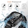 Amizee 2 in 1 Case 2Pack Compatible with Apple Watch Series 9 Series 8 Series 7 45mm with Builtin Screen Protector Straight Edge Hard PC Full Body Protective Cover for iWatch 45mm Black