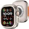Amizee 2 in 1 Metal Case Compatible with Apple Watch Ultra 321 49mm with Back Cover Rugged Shockproof Protective Bumper Cover for iWatch 49mm Titanium