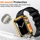Amizee 2 Pack Rugged Case Compatible with Apple Watch Case Series 987 41mm SE 321 Series 654 40mm Soft TPU Shockproof Bumper Drop Proof Protective Cover for iWatch Plating GoldClear