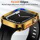 Amizee 2 Pack Rugged Case Compatible with Apple Watch Case Series 987 41mm SE 321 Series 654 40mm Soft TPU Shockproof Bumper Drop Proof Protective Cover for iWatch Plating GoldClear