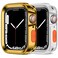 Amizee 2 Pack Rugged Case Compatible with Apple Watch Case Series 987 41mm SE 321 Series 654 40mm Soft TPU Shockproof Bumper Drop Proof Protective Cover for iWatch Plating GoldClear