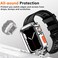 Amizee 2 Pack Rugged Case Compatible with Apple Watch Case Series 987 41mm SE 321 Series 654 40mm Soft TPU Shockproof Bumper Drop Proof Protective Cover for iWatch Plating SilverClear