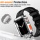 Amizee 2 Pack Rugged Case Compatible with Apple Watch Case Series 987 41mm SE 321 Series 654 40mm Soft TPU Shockproof Bumper Drop Proof Protective Cover for iWatch Plating SilverClear