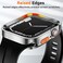 Amizee 2 Pack Rugged Case Compatible with Apple Watch Case Series 987 41mm SE 321 Series 654 40mm Soft TPU Shockproof Bumper Drop Proof Protective Cover for iWatch Plating SilverClear