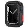 Amizee Rugged Case Compatible with Apple Watch Case Series 987 45mm SE 321 Series 654 44mm Soft TPU Shockproof Bumper Drop Proof Protective Cover Compatible with iWatch Black