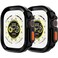 Yrzper Compatible for Apple Watch Ultra 321 49mm Rugged Case All Around Shockproof TPU Protective Cover Bumper Lightweight and Shock Absorbent for Women Men 2Black