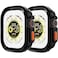 Yrzper Compatible for Apple Watch Ultra 321 49mm Rugged Case All Around Shockproof TPU Protective Cover Bumper Lightweight and Shock Absorbent for Women Men 2Black