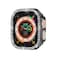 Yrzper Compatible with Apple Watch Ultra 321 49mm Double Row Bling Diamond Case PC Bumper Protective Cases Women Men Crystal Shining Rhinestone Cases Smartwatch Accessories Case Black