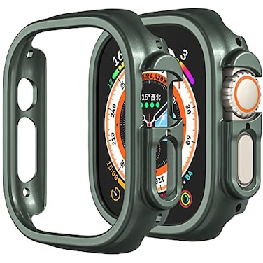 Yrzper Compatible with Apple Watch Ultra 321 49mm Hard PC Case Cover Impact Resistant Shockproof AllAround Edge Protective Bumper Cover Green