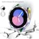 DEALELE 2Pack Case Compatible with Samsung Galaxy Watch 54 44mm Bling SingleRow Diamond PC Protective Case Replacement Watch Cover Bumper 44mm RainbowTransparent