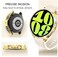 DEALELE 2Pack Case Compatible with Samsung Galaxy Watch 6 40mm Bling SingleRow Diamond PC Protective Case Bumper Replacement Watch Cover 40mm Gold Transparent