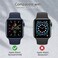 EDIMENS 2 Pack Hard PC Case Compatible with Apple Watch Series 6 SE 54 44mm Women Men Overall PC Case Slim Tempered Glass Screen Protector Protective Cover for Apple iWatch 44mm SE Clear Black