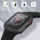 EDIMENS 2 Pack Hard PC Case Compatible with Apple Watch Series 6 SE 54 44mm Women Men Overall PC Case Slim Tempered Glass Screen Protector Protective Cover for Apple iWatch 44mm SE Clear Black