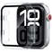 Foamia 2 Pack Case for Apple Watch Screen Protector Hard PC Case with Tempered Glass Protective Cover Guard Bumper Slim Apple Watch Cover for iWatch Series 3 2 1 ClearClear 42mm