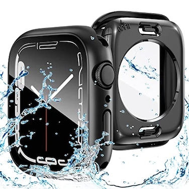 Goton 2 in 1 Waterproof Case for Apple Watch Screen Protector Series 654 SE 321 40mm 360 Protective Glass Face Cover Hard Bumper Back Frame for iWatch Accessories 40 mm